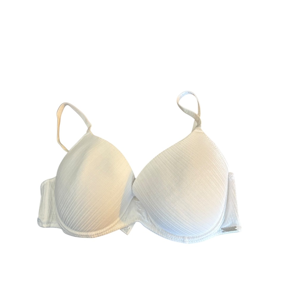 Nautica Intimates White Lightly Lined‎ Bra Size 38C Underwire Stretch Knit